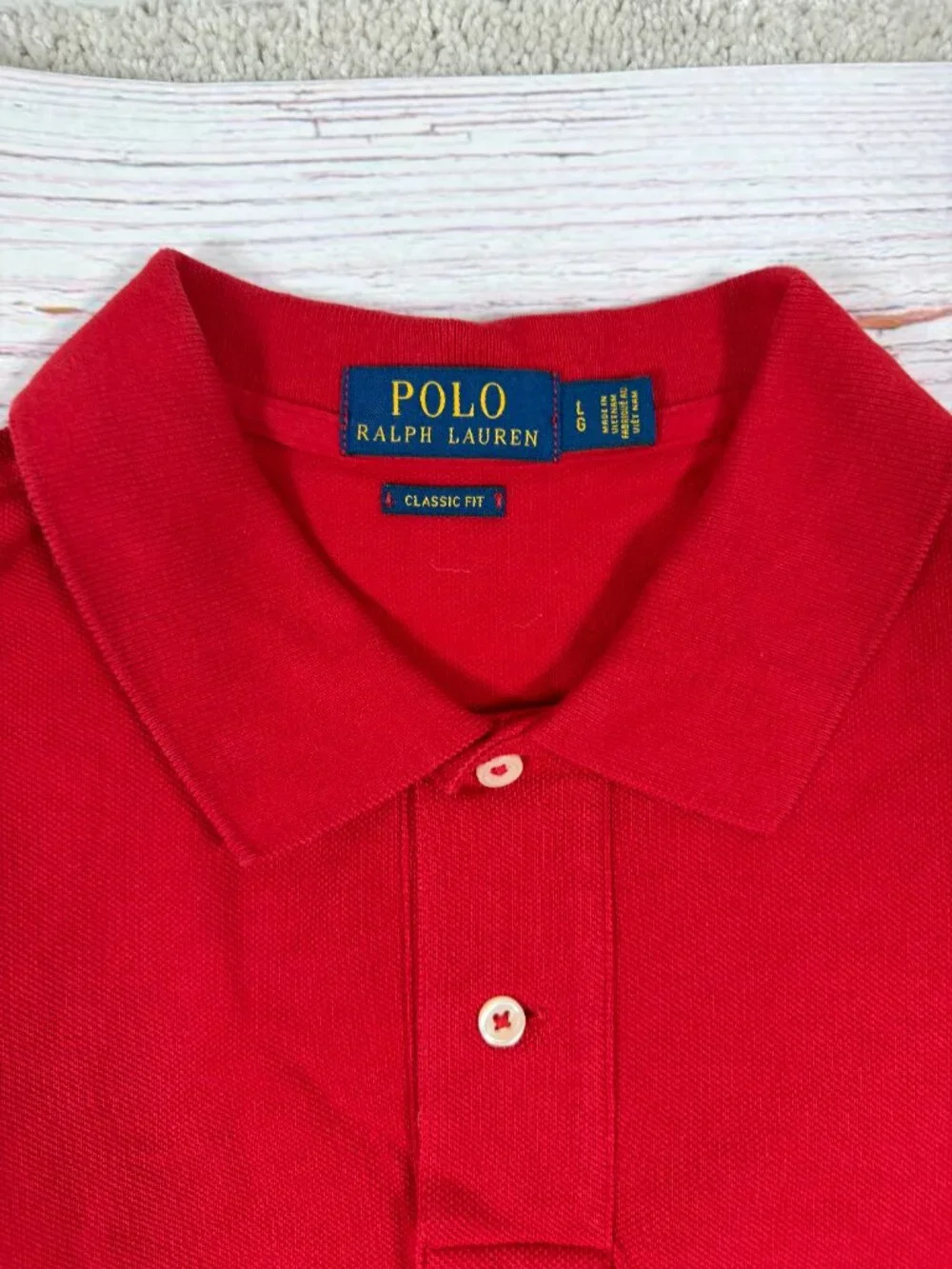 Polo Ralph Lauren Red Classic Fit Short Sleeve Polo Shirt - Picture 8 of 8